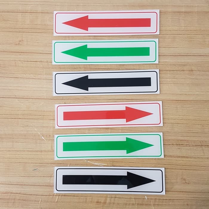 

AKRILIK K3 RAMBU SAFETY SIGN ARAH PANAH HIJAU/MERAH/HITAM UK 4.5X19.5