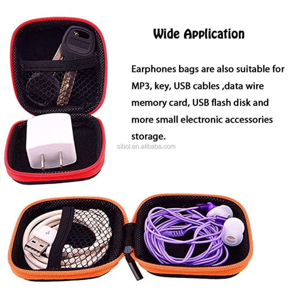 Pouch Earphone Kecil Dompet Headset Cable multifungsi Sarung travel pouch Hedset tempat simpan kabel casan chager koin tas kotak mini