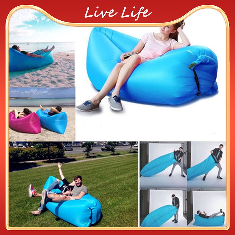 model baru kasur udara air bed lazy bag   lay bag   kasur angin outdoor   air sofa bag   kasur kursi