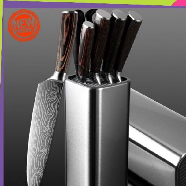 SH8 Rak Tempat Pisau Dapur Xituo Stand Tool Knife Holder Bahan stainless Wadah Tempat Pisau Dapur Stainless Steel Stand Tool Knife Holder Organizer Dapur Spatula Stand Holder