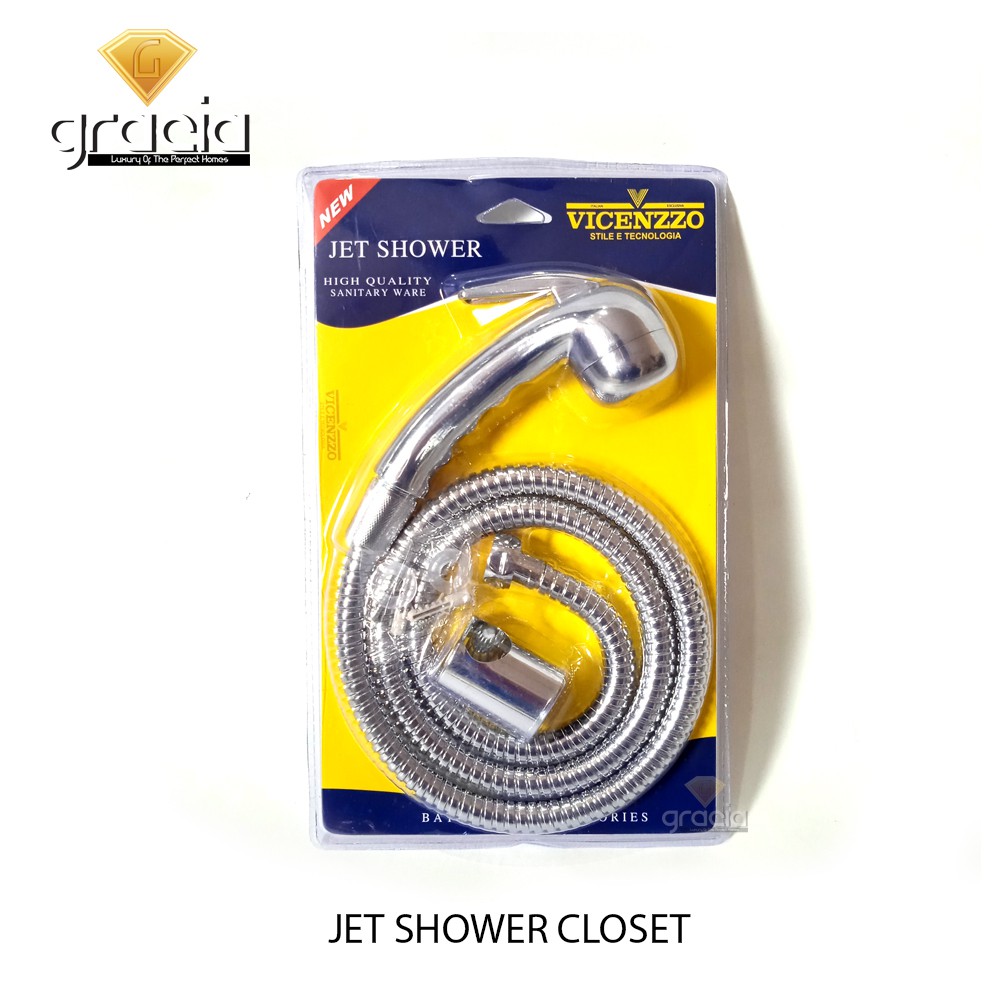 Jet Shower Spray Bidet Set Chrome ANTI KARAT Jet Shower Toilet WC /  Semprotan air closet / toilet