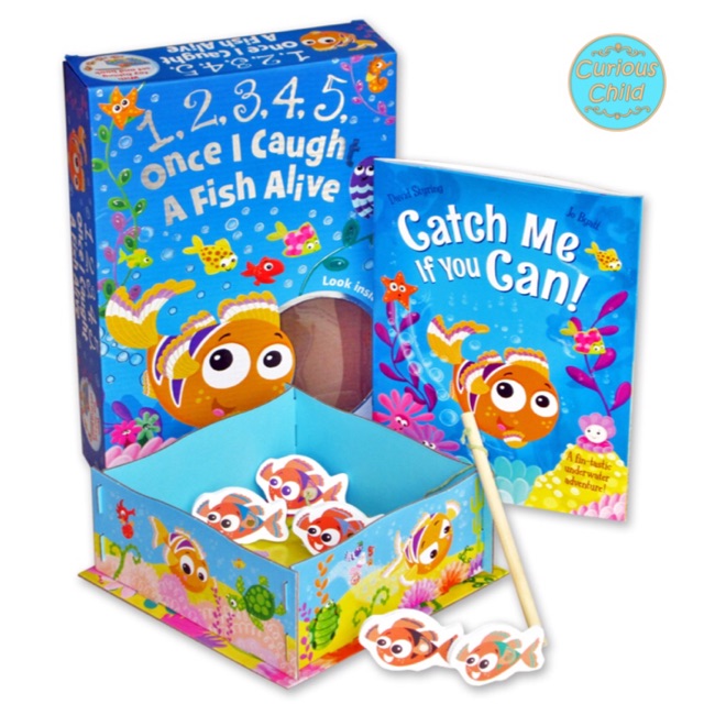 1, 2, 3, 4, 5, Once I Caught A Fish Alive Box Set With Toy Fishing Set and Storybook