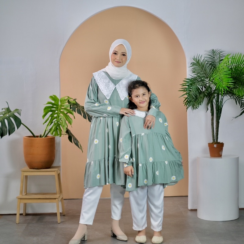 TUNIK COUPLE IBU ANAK TUNIK RAMPLE GRETA LACE