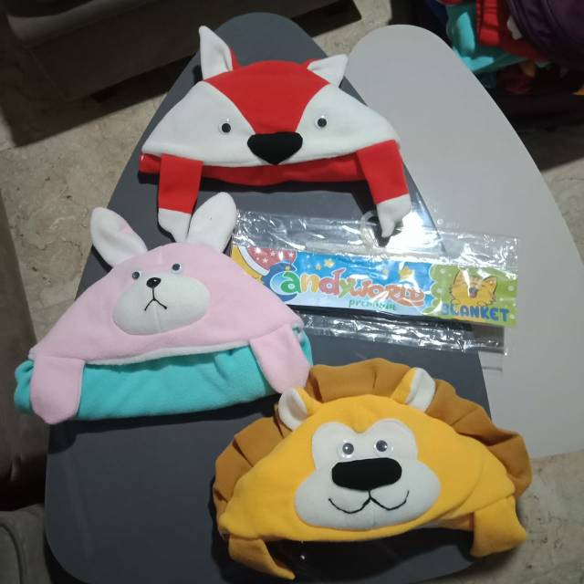 Selimut bayi topi Murah karakter boneka binatang / Blanket bayi murah Lucu / Perlengkapan bayi