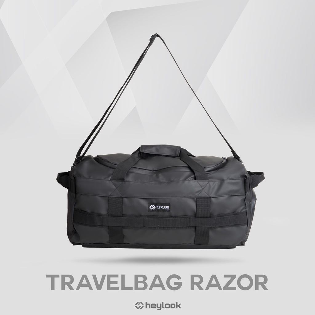 Tas Travel Bag Bahan Tebal Waterproof Tas Olahraga Gym Fitness Tas Pakaian Mudik Pulkam Backpacker Anti Air Kapasitas Besar