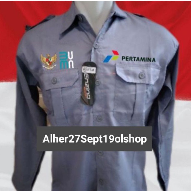 Jual Big Size Kemeja Pertamina Baju Pertamina Seragam Pertamina Kemeja ...