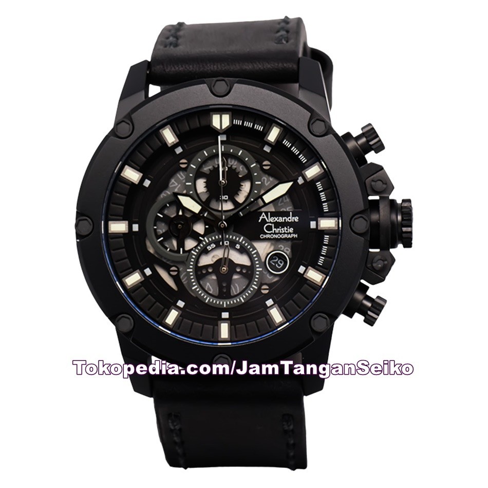 Jam Tangan Pria Alexandre Christie AC 6416 MC LIPBA Original Kulit