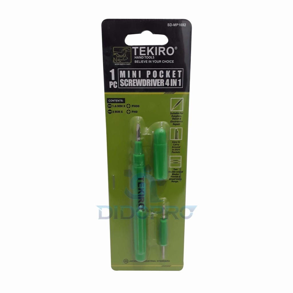 OBENG TYPE PEN 4 IN 1 TEKIRO / MINI POCKET SCREWDRIVER TIPE 4IN1 PCS KECIL SERBAGUNA