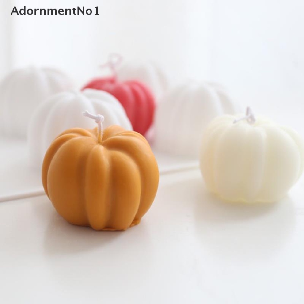 (AdornmentNo1) Cetakan Lilin Mini Bentuk Labu Halloween Bahan Silikon Untuk Dekorasi Rumah