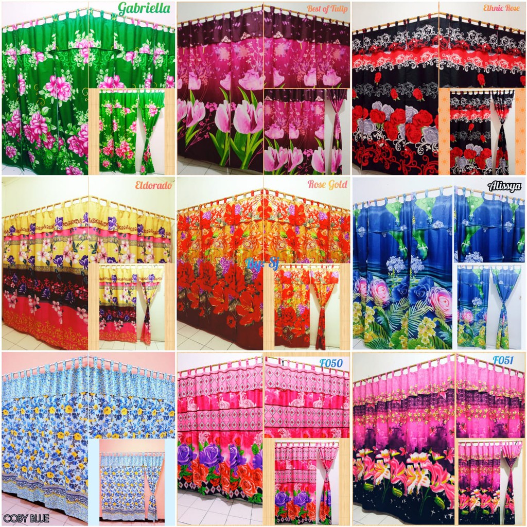 Hordeng Pintu / Gorden Pintu / Gordeng Pintu / Kordeng Pintu / Tirai Pintu atau Jendela Panjang Kama