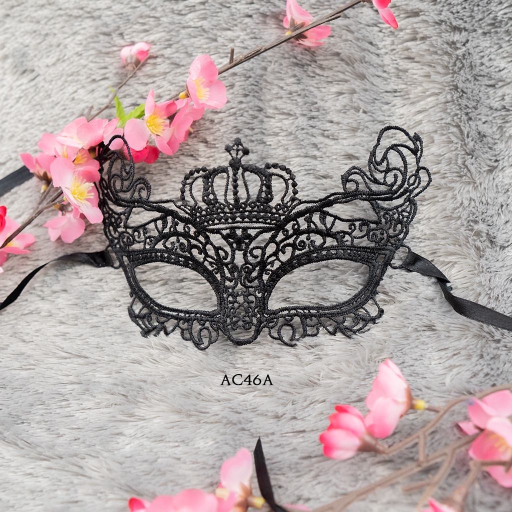 Aksesoris Party Mask Lace Topeng Renda Pesta Hitam Premium AC46A