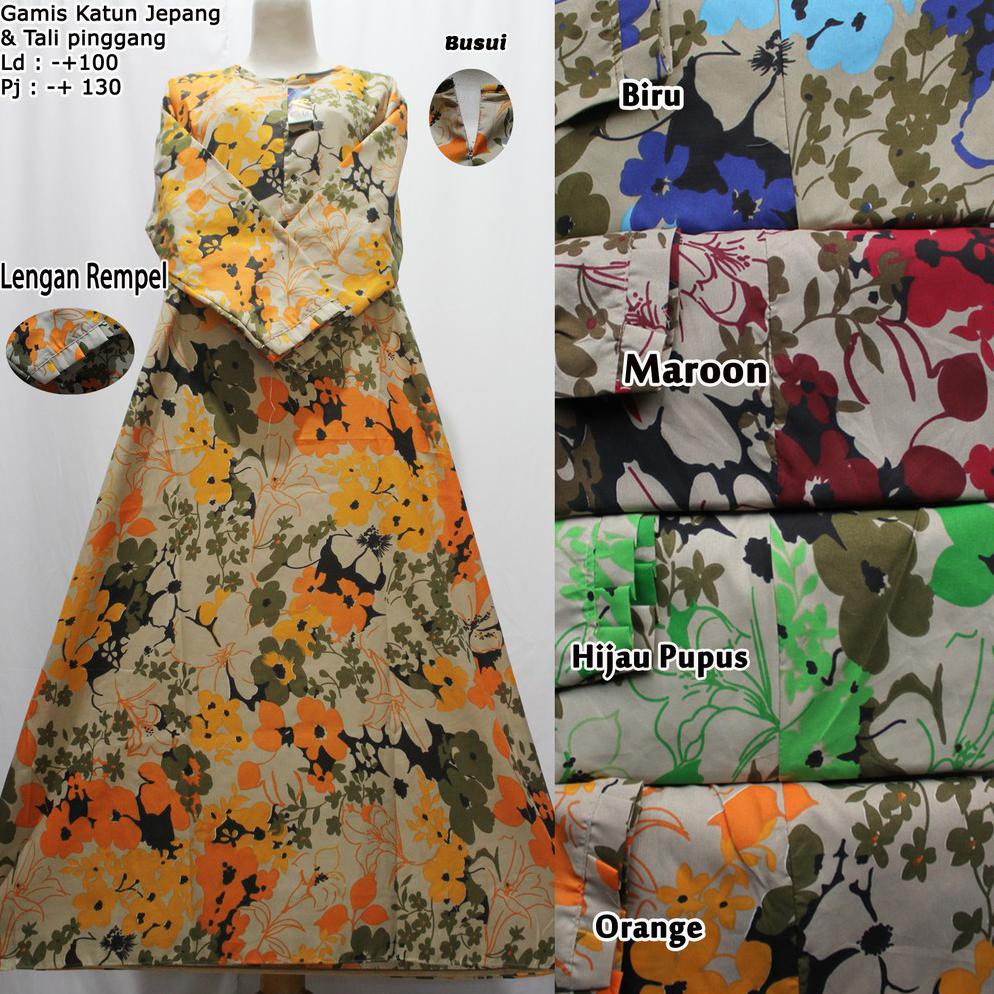 Gamis Maxi Katun Jepang  CITRA_HIJABSTORE