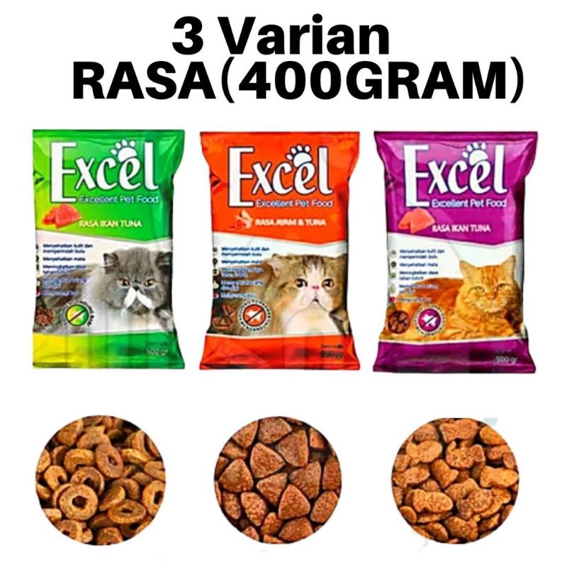 Excel Makanan Kucing Freshpack 500 gram cat food shaestore15