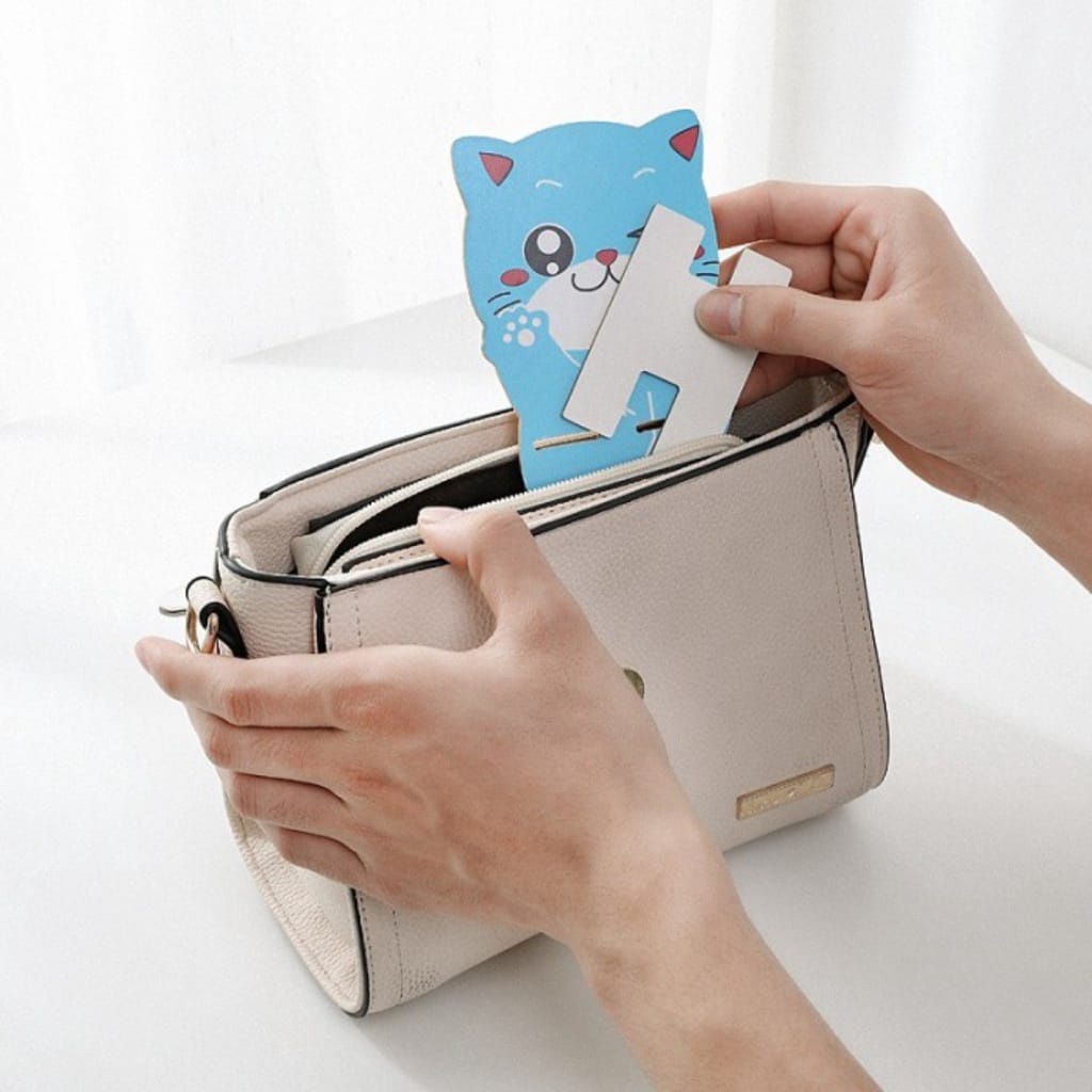 ~ PIYOSHI08 ~ HP Stand Holder Penahan Handphone Kayu Model Kartun AF78