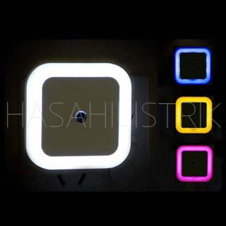 Lampu tidur night/Sleep Mini lamp dekorasi hias kotak LED otomatis sensor cahaya