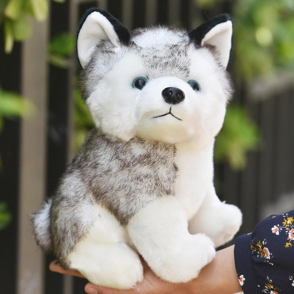 Timekey Mainan Boneka Stuffed Plush Anjing Husky Lucu 20cm Untuk Hadiah Anak C7V8