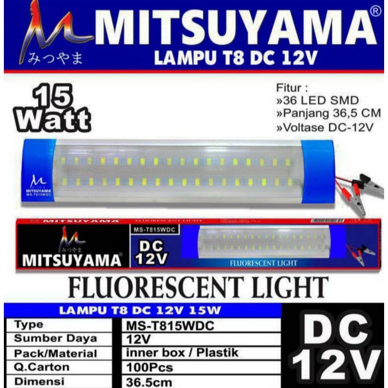 Lampu Neon TL Led DC 12V - 15 watt - 30 Watt lampu DC 12v aki