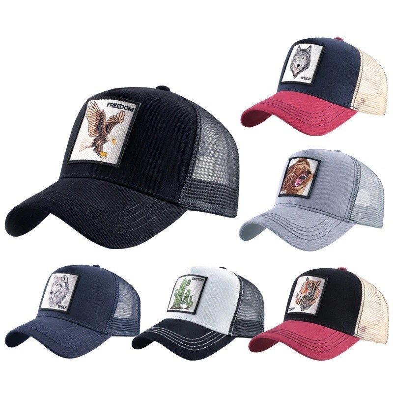 Topi Trucker Baseball Wolf Quick Drying Mesh - DH-YK