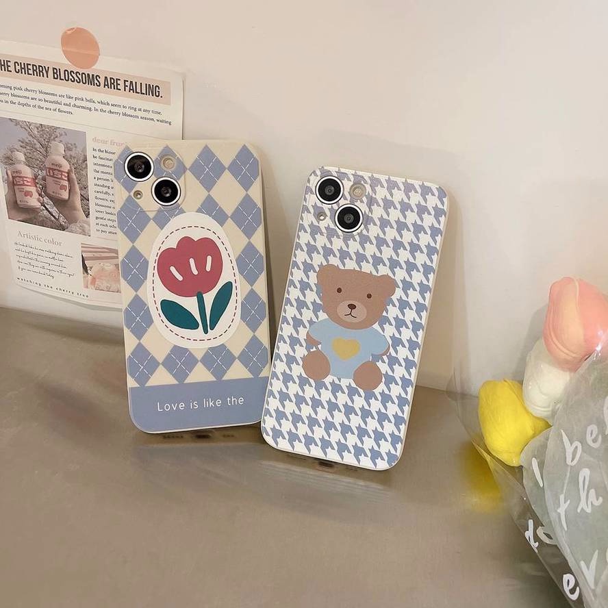 SOFT CASE TULIP FOR iPhone 14 13 13 PRO 13 PRO MAX 13 MINI 12 11 X XS MAX XR 6 7 8 PLUS 6S