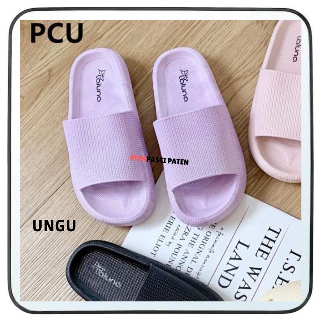 Sandal karet wanita terbaru merk LALUNA T432 Sandal impor Sandal selop wanita tahan air Sandal jelly wanita