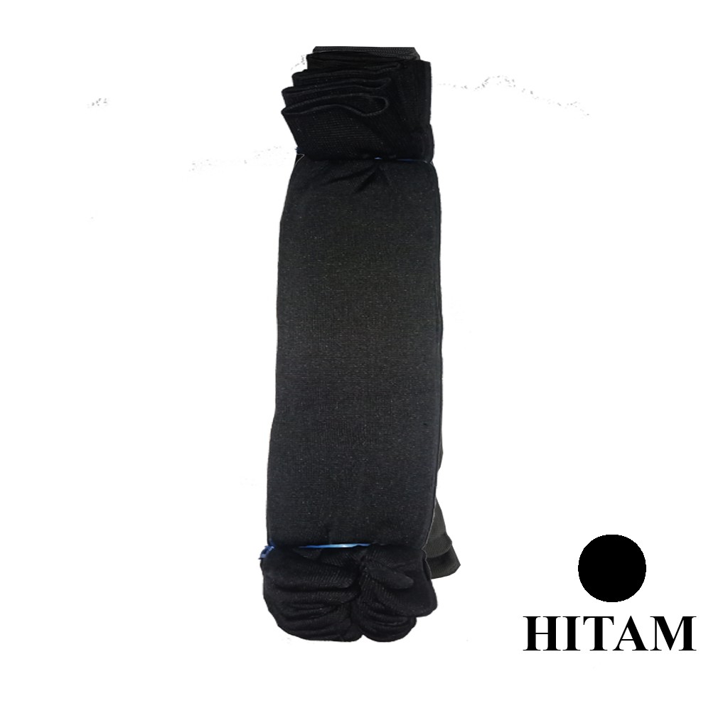 Kaos Kaki Jari Jempol Polos Varian Warna Lusinan-HITAM