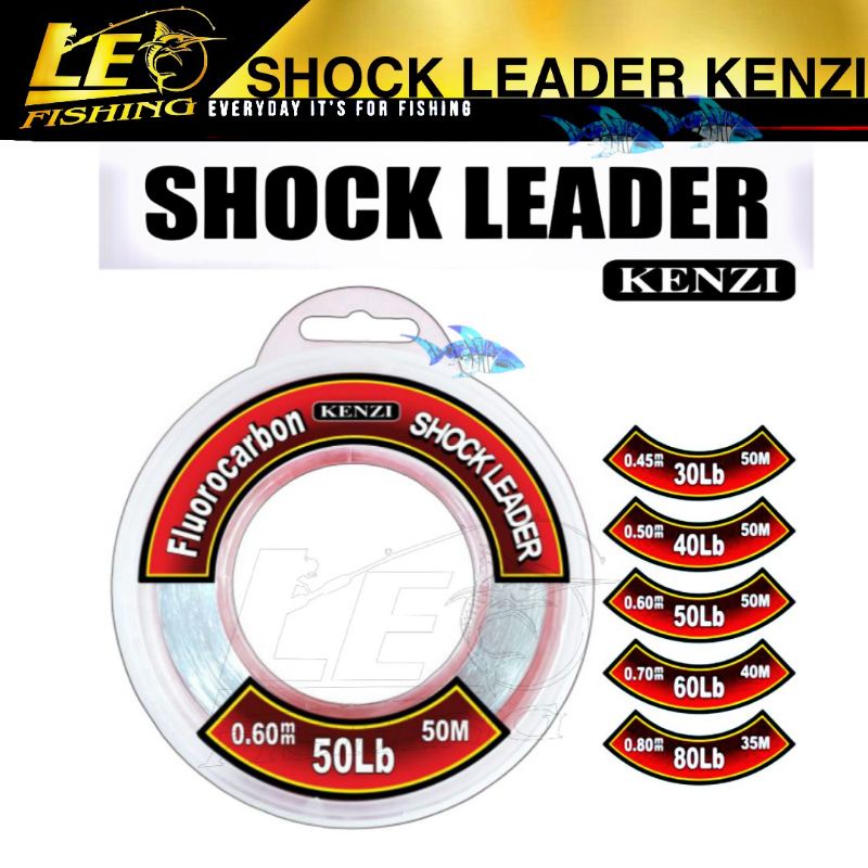 SHOCK LEADER KENZI KOJI FLUOROCARBON PANJANG 50M TERSEDIA 15LB 20LB 30LB 40LB 50LB 60LB 80LB