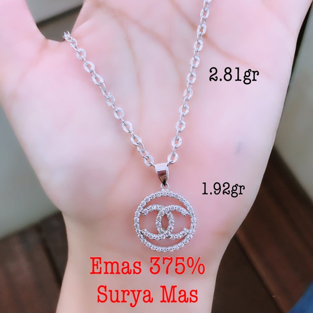 Kalung dan liontin emas 375%