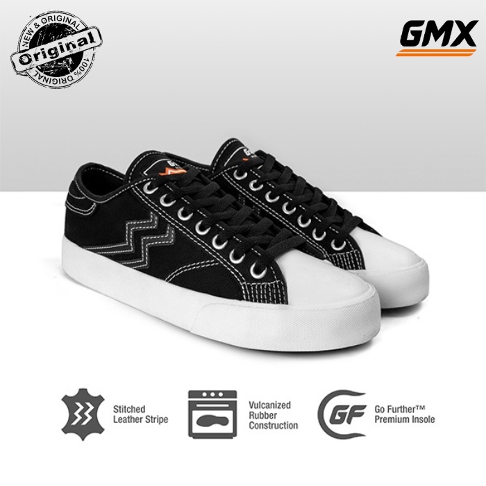 GEOFF MAX - MAVERICK CLASSIC BLACK SNEAKER PRIA DISTRO TERBARU MODEL CLASSIC SEPATU GEOFMAX MAVERICK