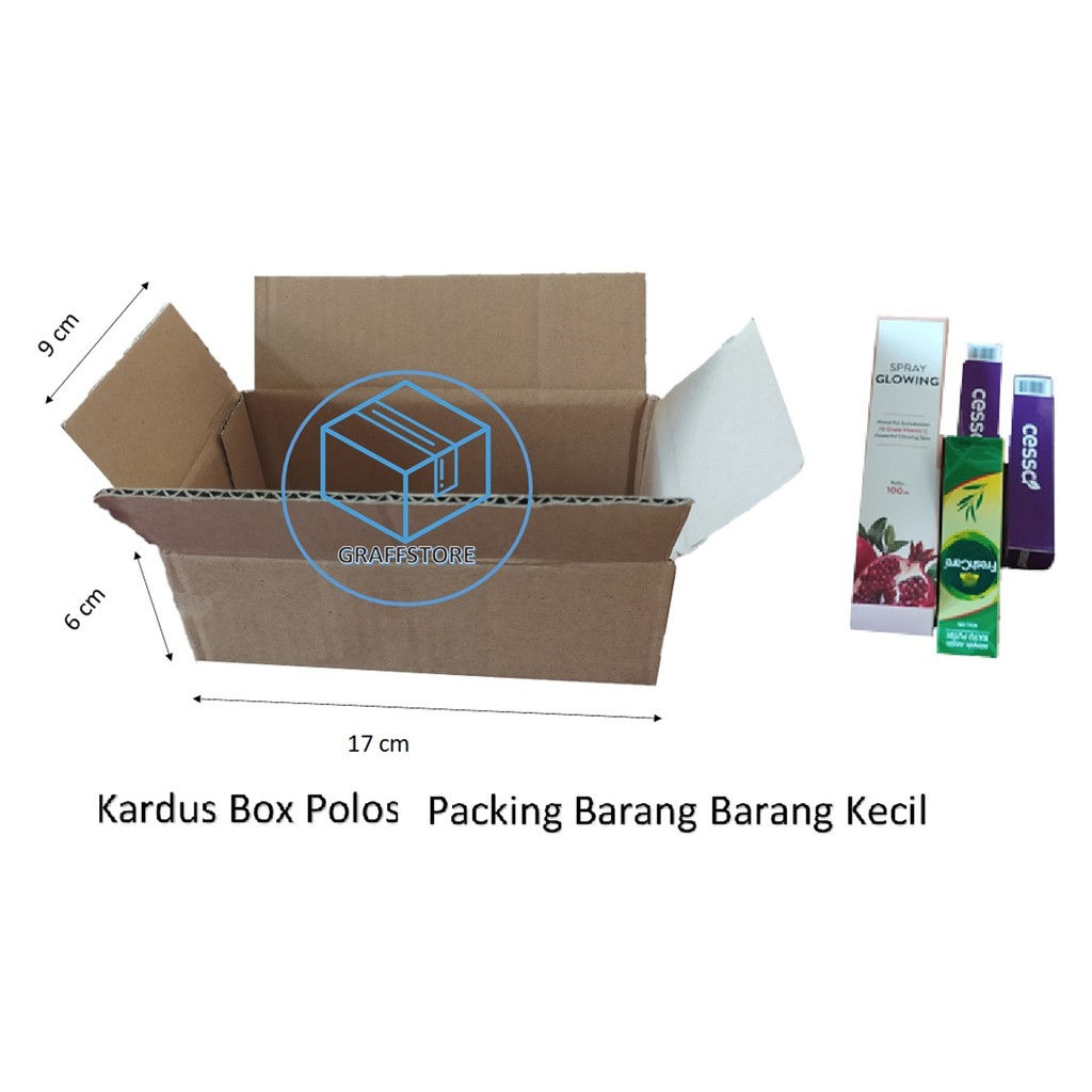 

Kardus Packing 17x9x6 / Box Polos / Karton Packing Polos / Kardus Polos