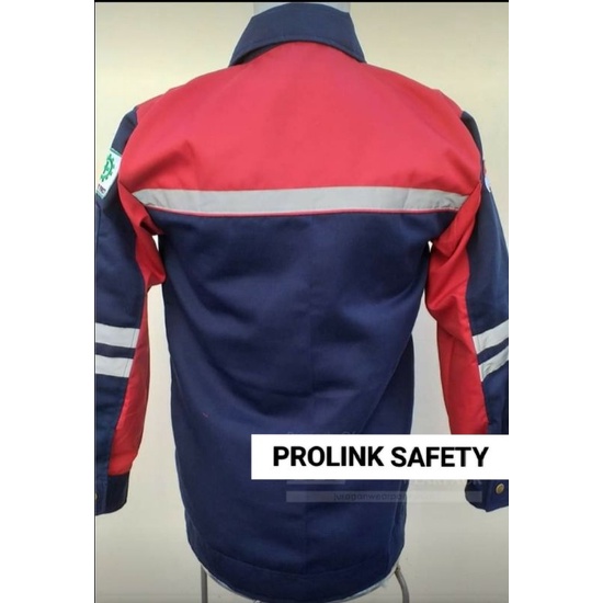 SERAGAM SAFETY NAVY MERAH LENGAN DOBLE SCOTLIGT