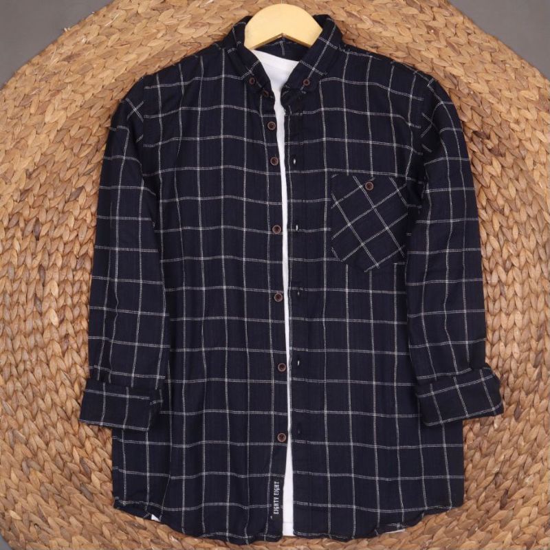 KEMEJA FLANEL JUMBO LENGAN PANJANG | KAMEJA FLANNEL HEM BIGSIZE OVERSIZE BRILL EIGHTY EIGHT  UNIQLO 