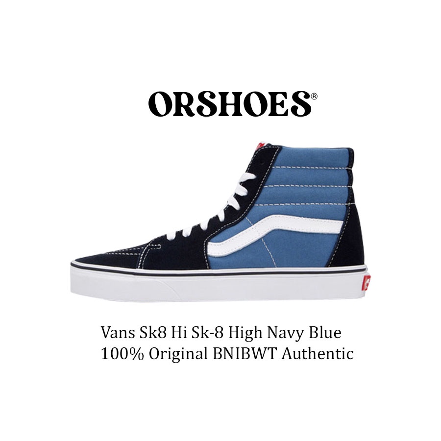 Vans Sk8 Hi Sk-8 High Navy Blue Original BNIBWT