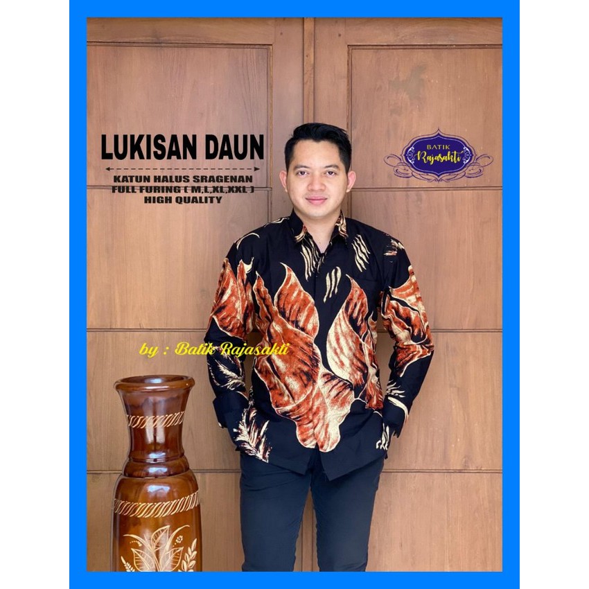 Jual Lukisan Daun RAJASAKTI KEMEJA BAJU BATIK PRIA LENGAN PANJANG FULL ...