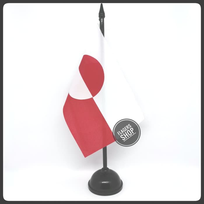 

Bendera Meja Greenland + Tiang Kayu