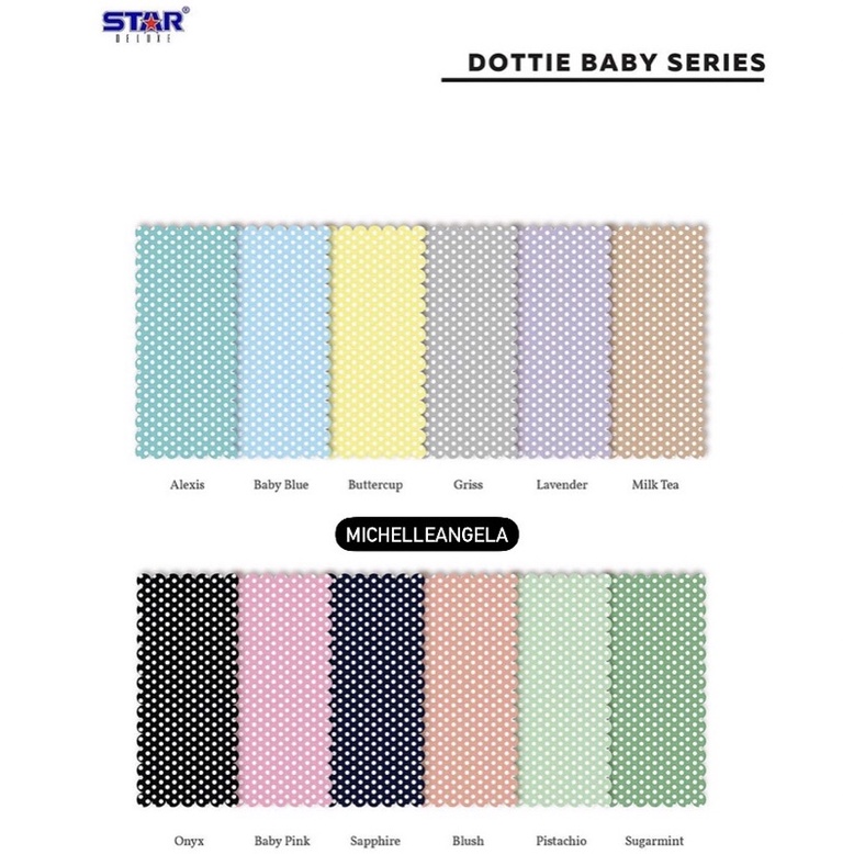 kain sprei baby dottie polkadot star
