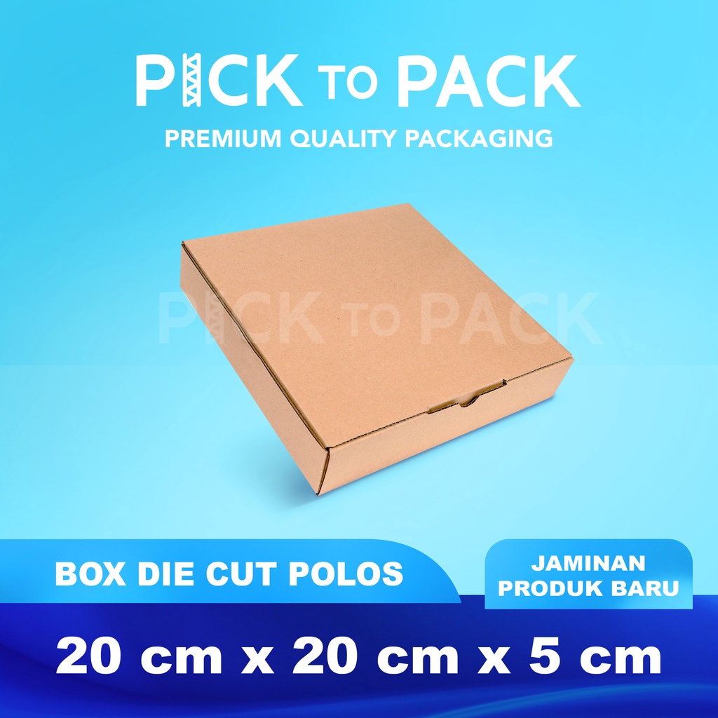 

Kardus Box Karton Die Cut 20X20X5 Polos - Baru - Murah
