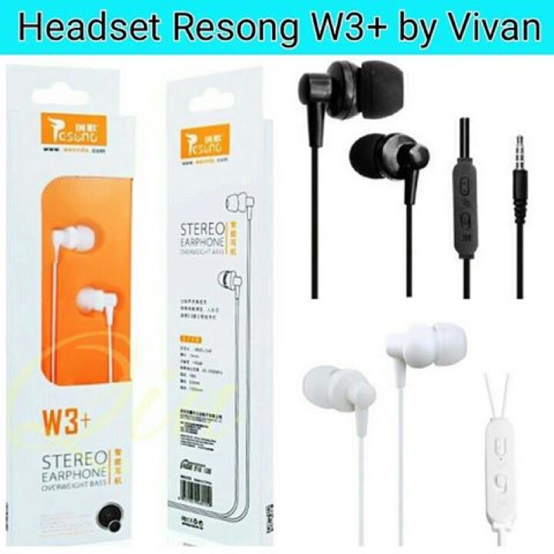 PROMO HANDSFREE RESONG W3+ ORIGINAL PRODUK RESMI DR VIVAN ROBOT SUPER BASS