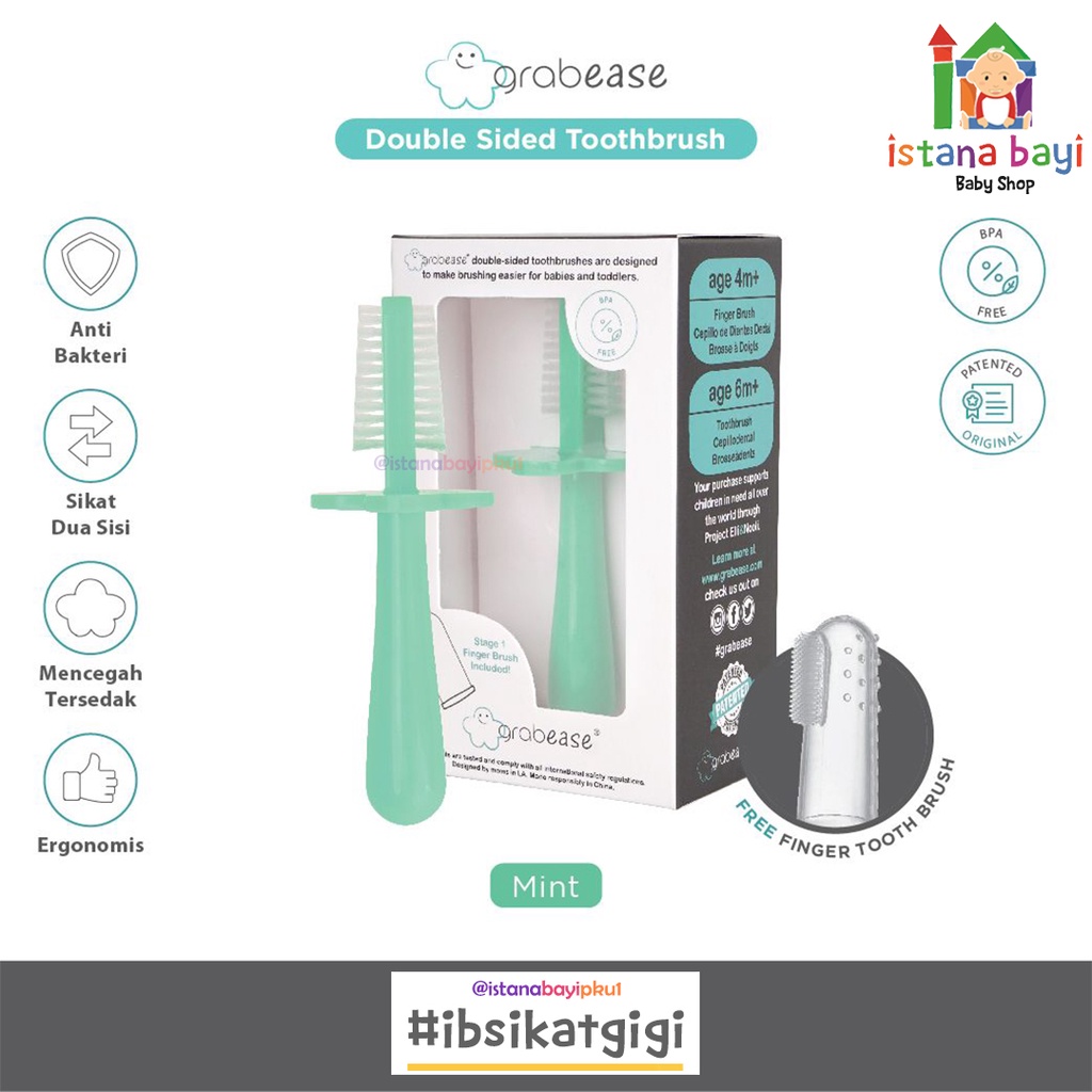 Grabease Doubel Side Toothbrush - Sikat Gigi Bayi