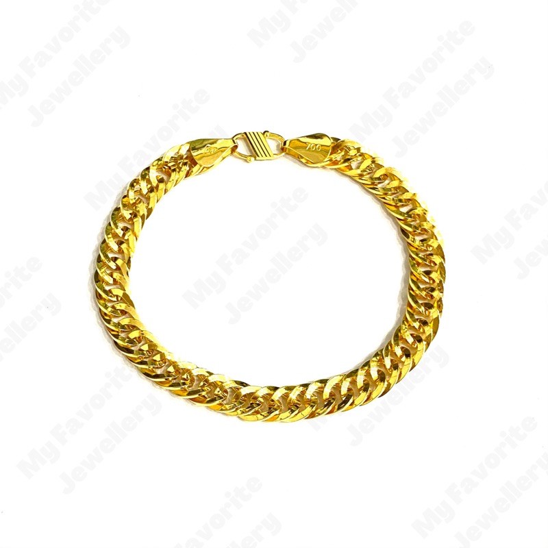 Gelang Harley 5 Polos Gelang Emas Asli Kadar 700 dan 875