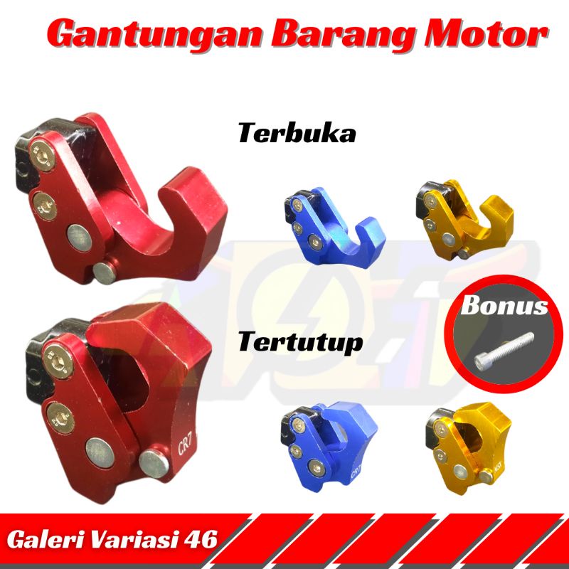 Gantungan Barang Lipat Motor Beat, Vario, Mio Full CNC