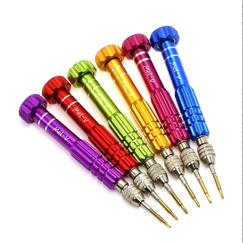 Obeng Ballpoint / Obeng hp lightning android MV 702 Magnet 5in1 by Mel-V