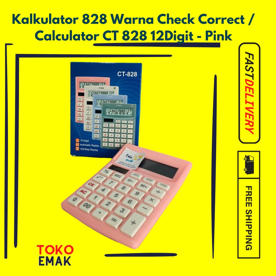 

Kalkulator 828 Warna Check Correct / Calculator Ct 828 12Digit - Biru