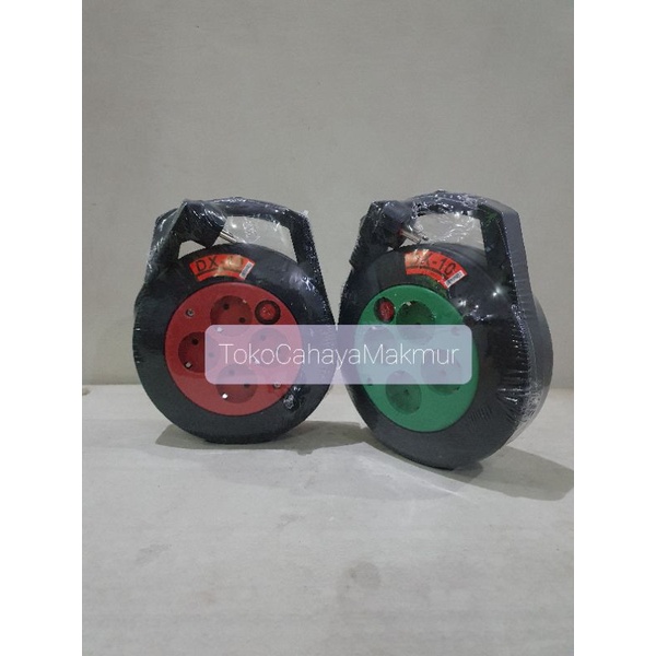 Kabel Roll/Stop Kontak/Kabel Box DX-10 DX10 + Saklar Lampu Indikator Dexta