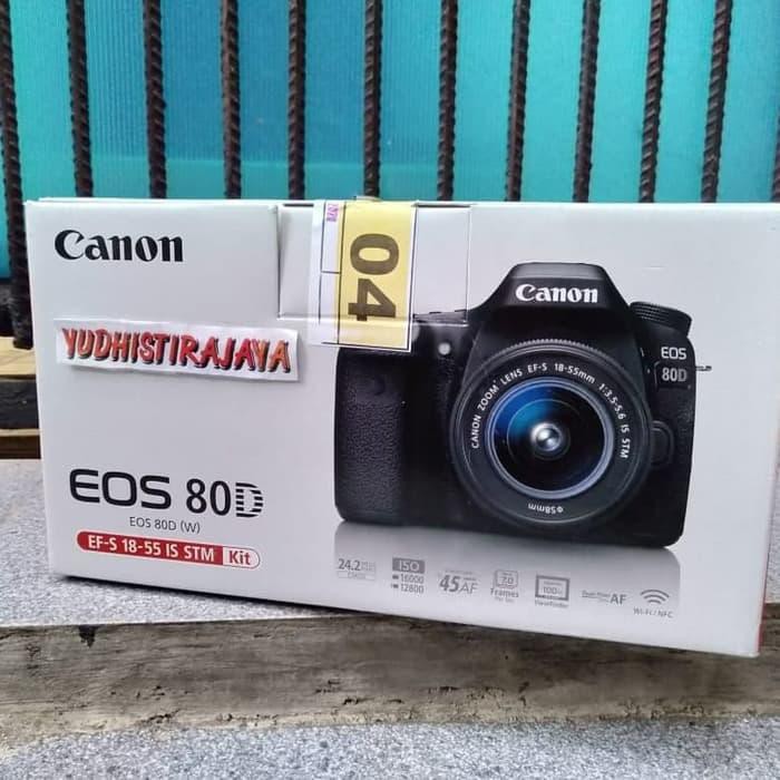 "KD" Canon EOS 80D Kit 18-55mm IS STM GARANSI RESMI DATASCRIP