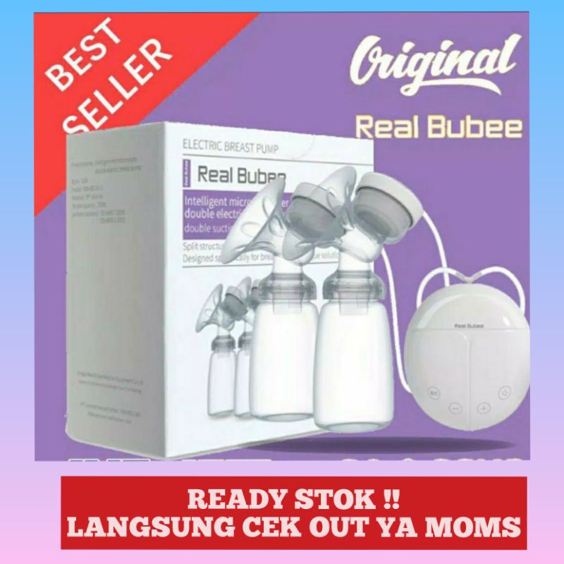 [Garansi Toko] Pompa Asi Real Bubee Double Electric Breast Pump | Pompa ASI Elektrik Ganda. packing Buble dus