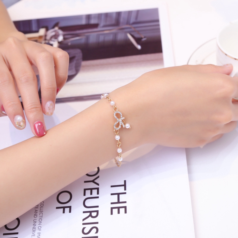 Gelang Bow Rhodium Aksesoris Cewek Fashion Korea Aksesoris Untuk Fashion Wanita Elegant Bracelet Shopee Indonesia