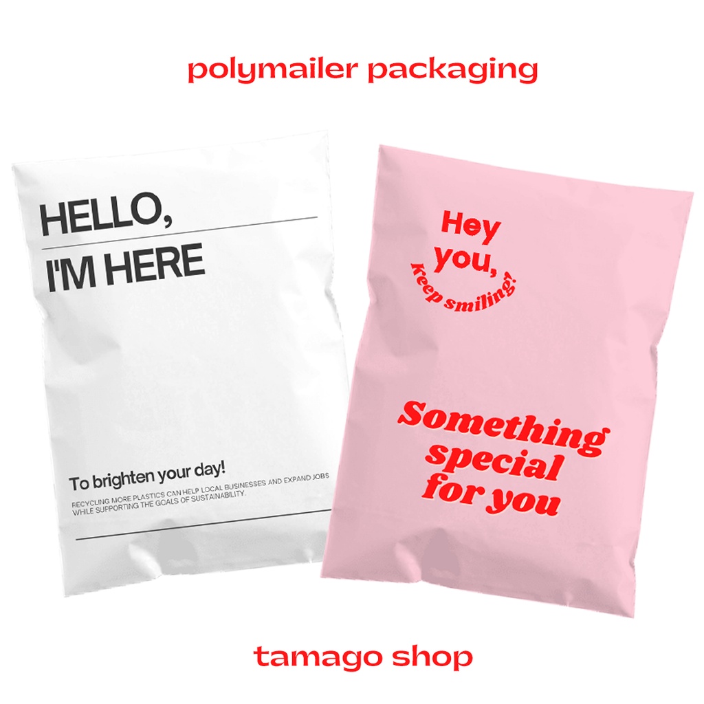 

Amplop plastik polymailer motif desain premium