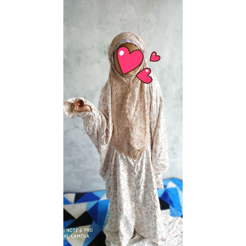 MTBj893,Mukena/Rukuh Terusan Blitz Jepang Renda Anak.