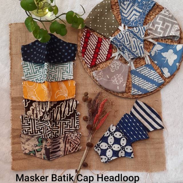 Ready Masker kain Batik cap pekalongan/Masker duckbill ...
