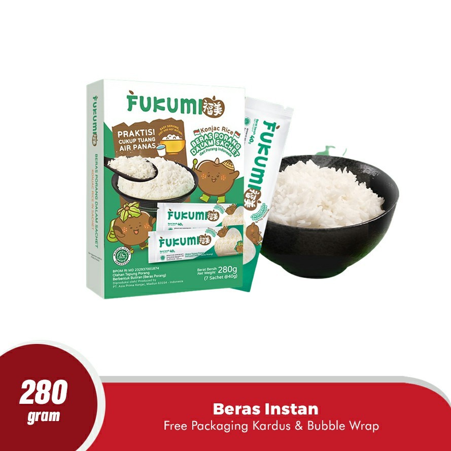 

Beras Instan Fukumi Beras Porang 280 gram Box Sachet